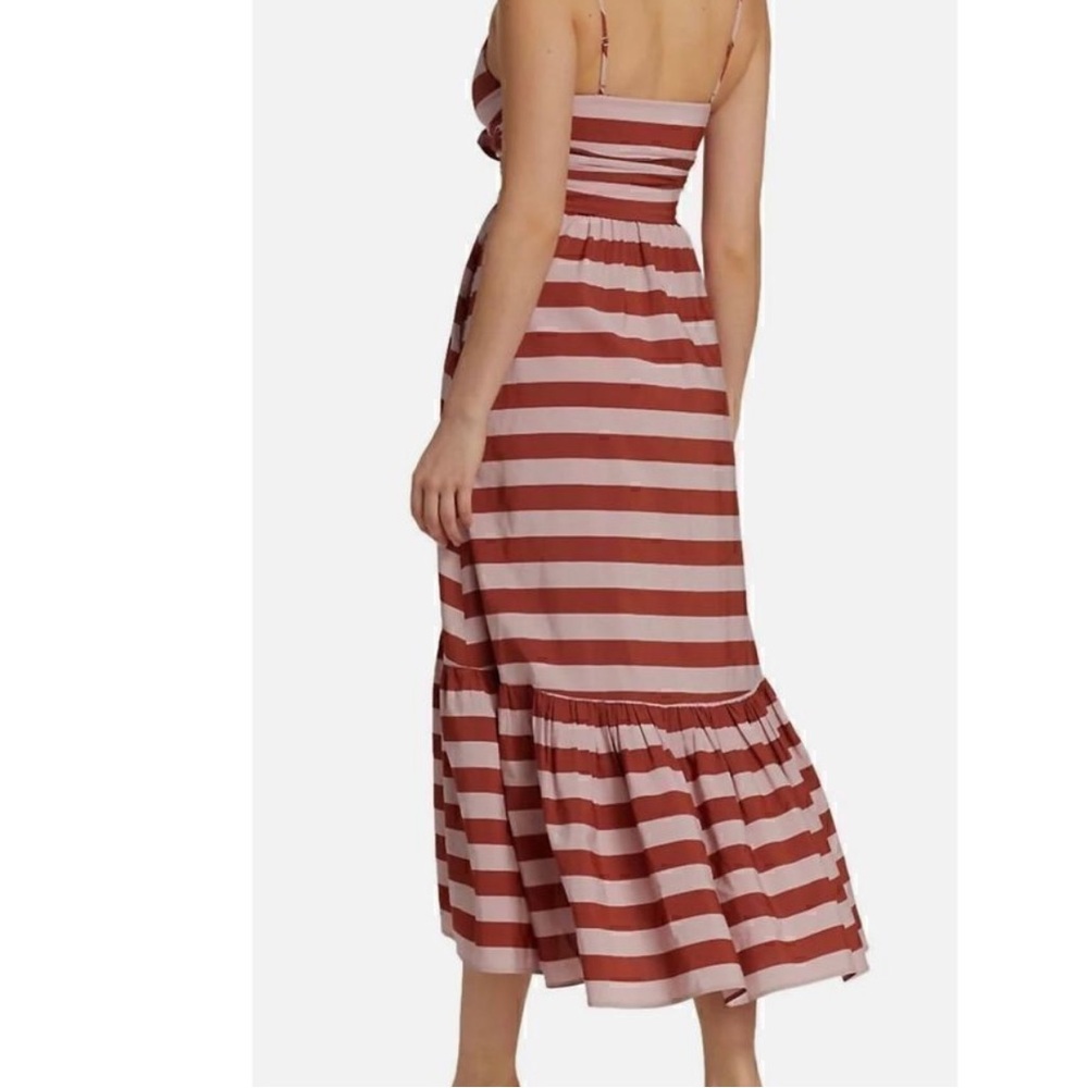 A.L.C. Laurel Maxi Dress in Rust & Lavender Stripe - Picture 4 of 10